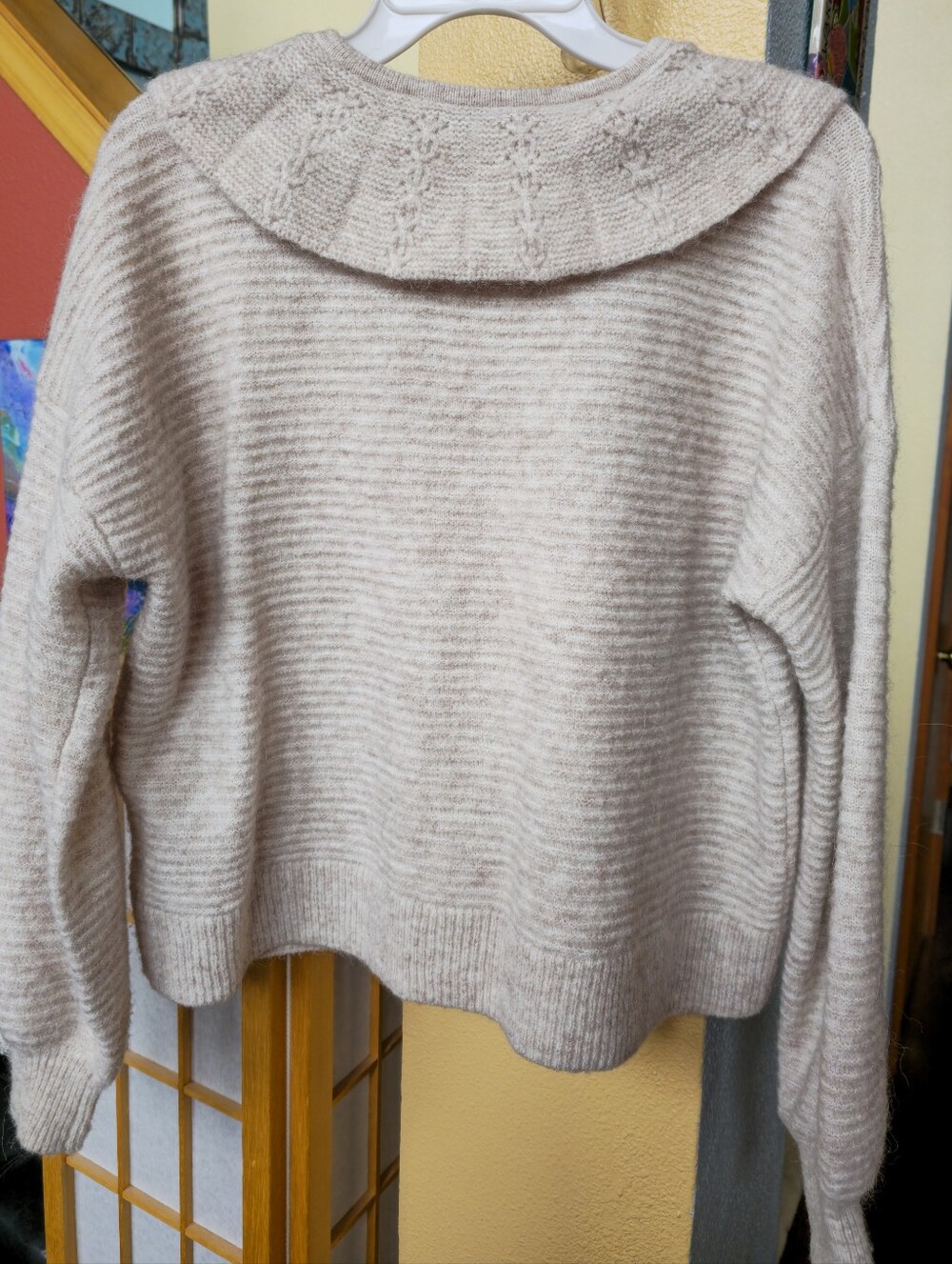 Madewell Angora Mohair Peter Pan Collar Cardigan Size Small - Picture 15 of 15